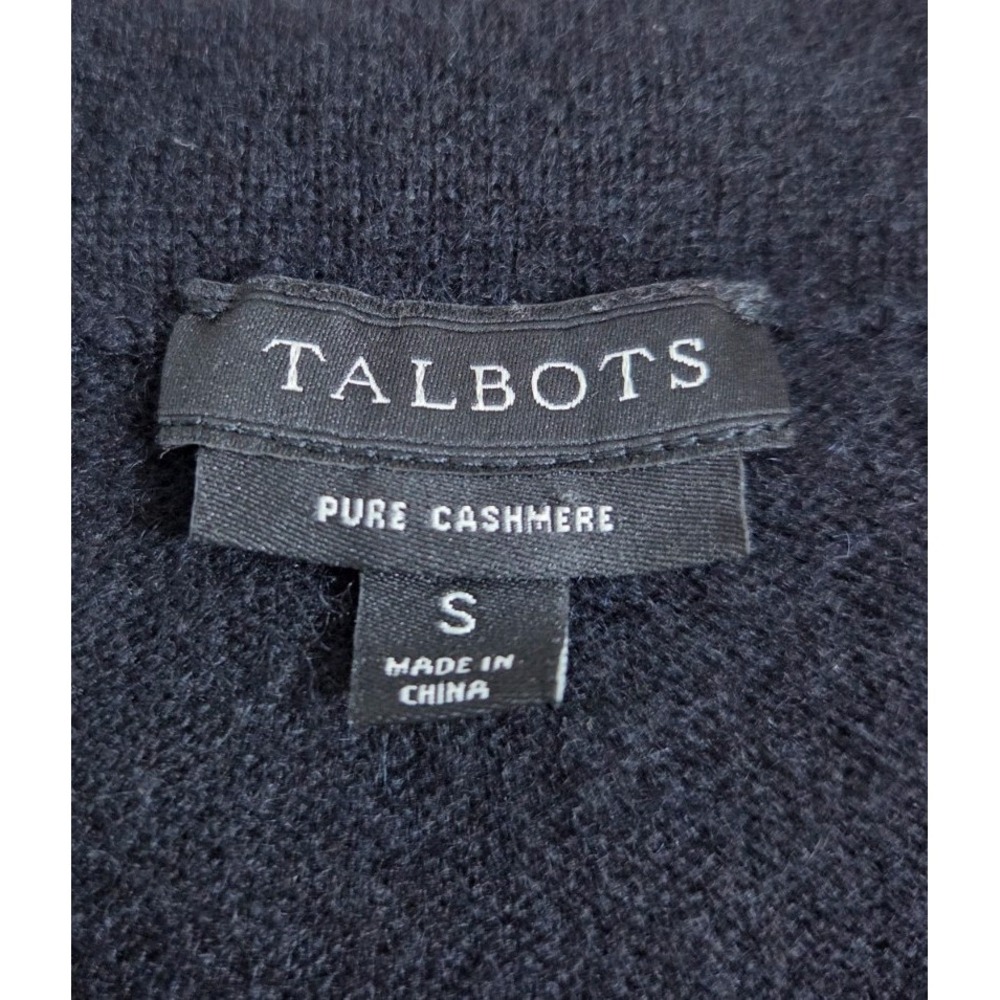 Talbots Womens‎ Pure Cashmere Crewneck Pullover Sweater Size S Black 3/4 Sleeve - Picture 6 of 8